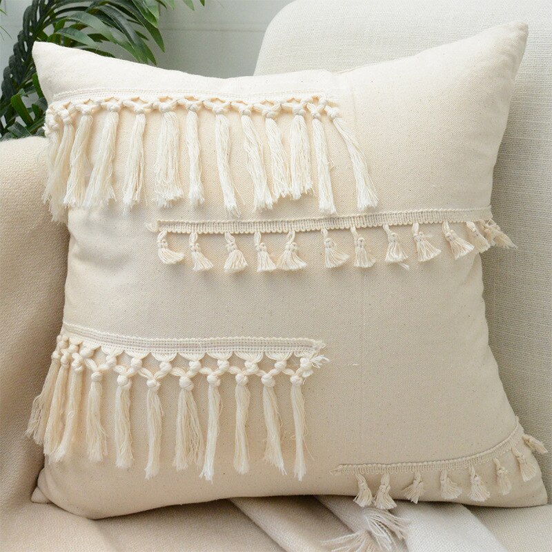 Tassels Macrame Cushion Cover