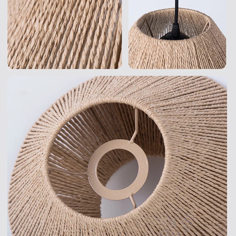 Rattan Geometric Shade Light