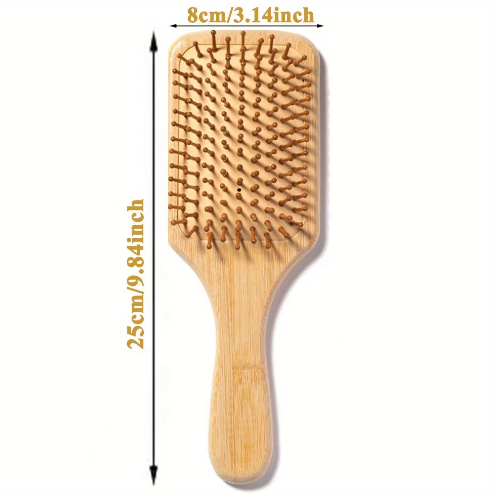 Natural Bamboo Paddle Hair Brush