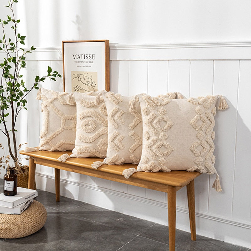 Tassels Macrame Cushion Cover