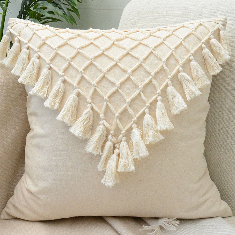 Tassels Macrame Cushion Cover