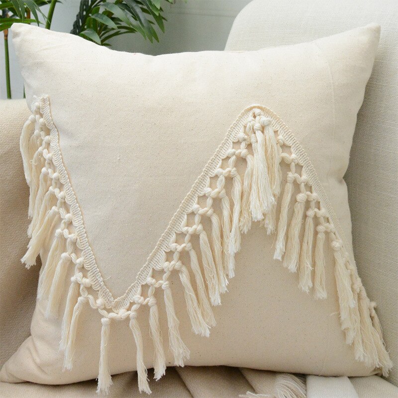 Tassels Macrame Cushion Cover