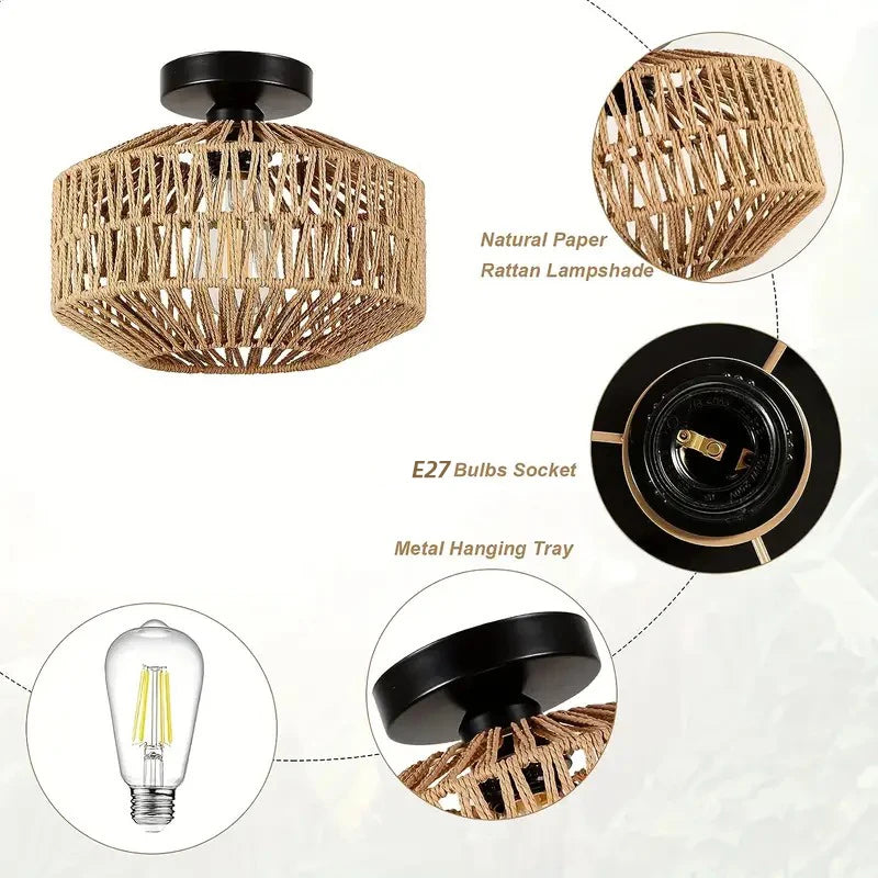 Bamboo Chandelier Ceiling Lamp