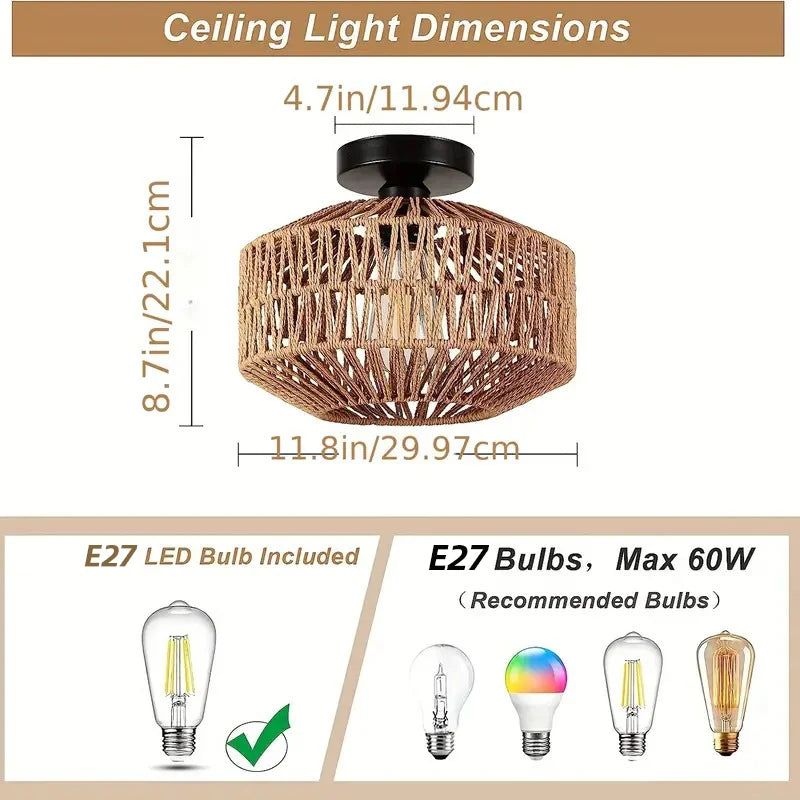 Bamboo Chandelier Ceiling Lamp