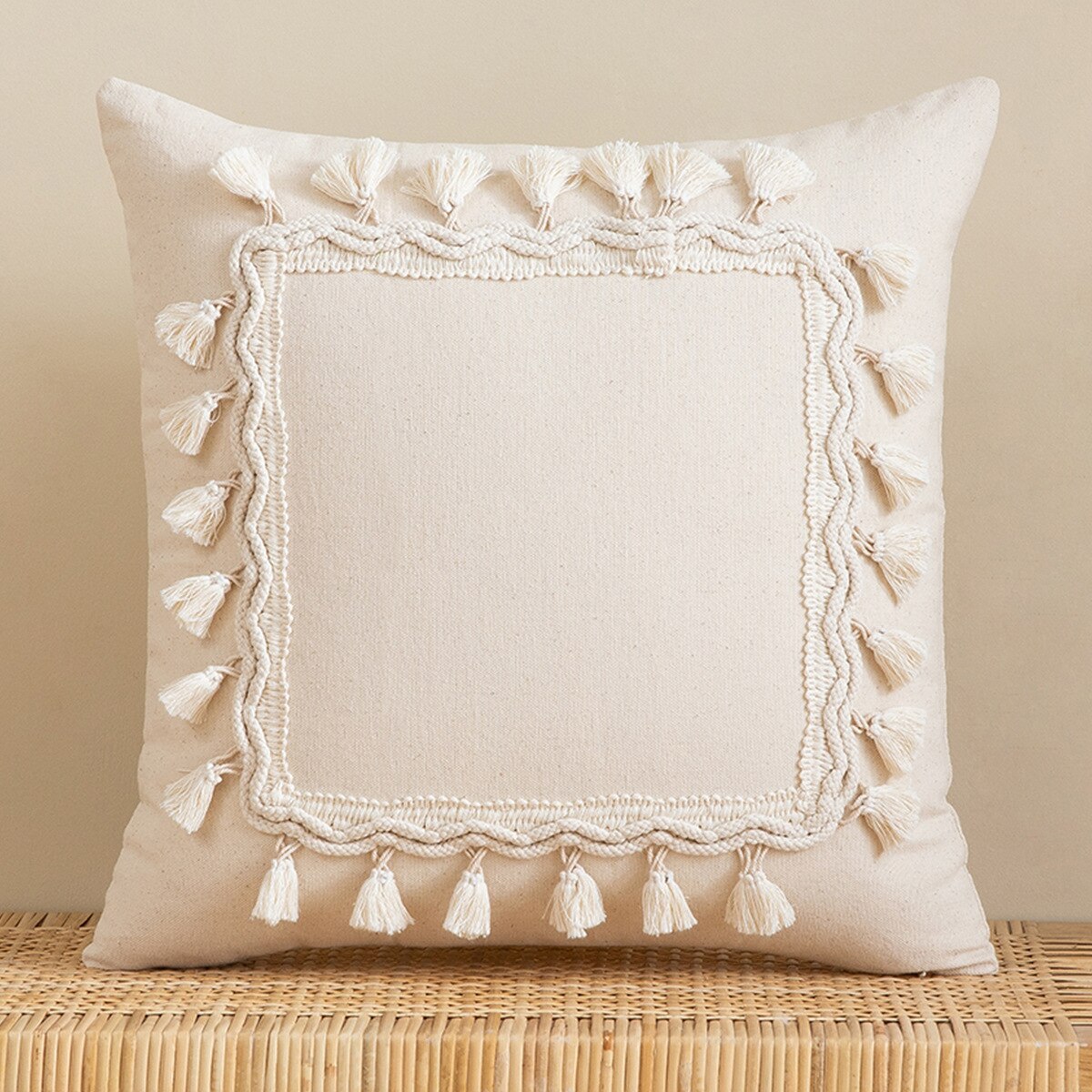 Tassels Macrame Cushion Cover