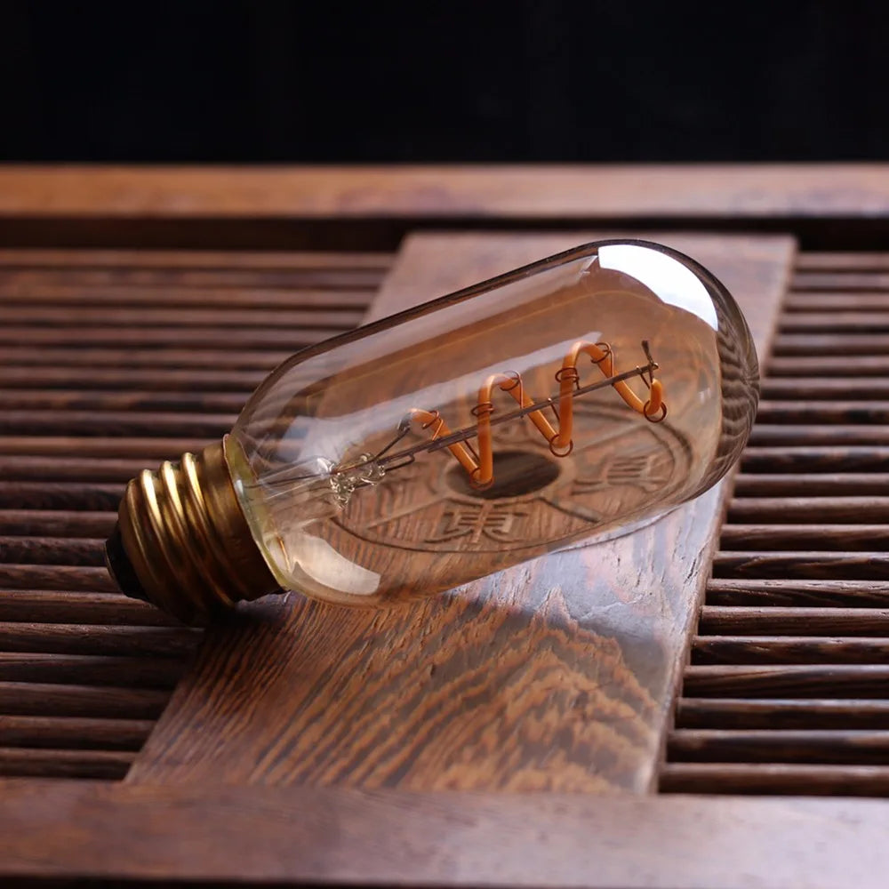 Retro Dimmable LED Edison Bulb with Gold Spiral Filament