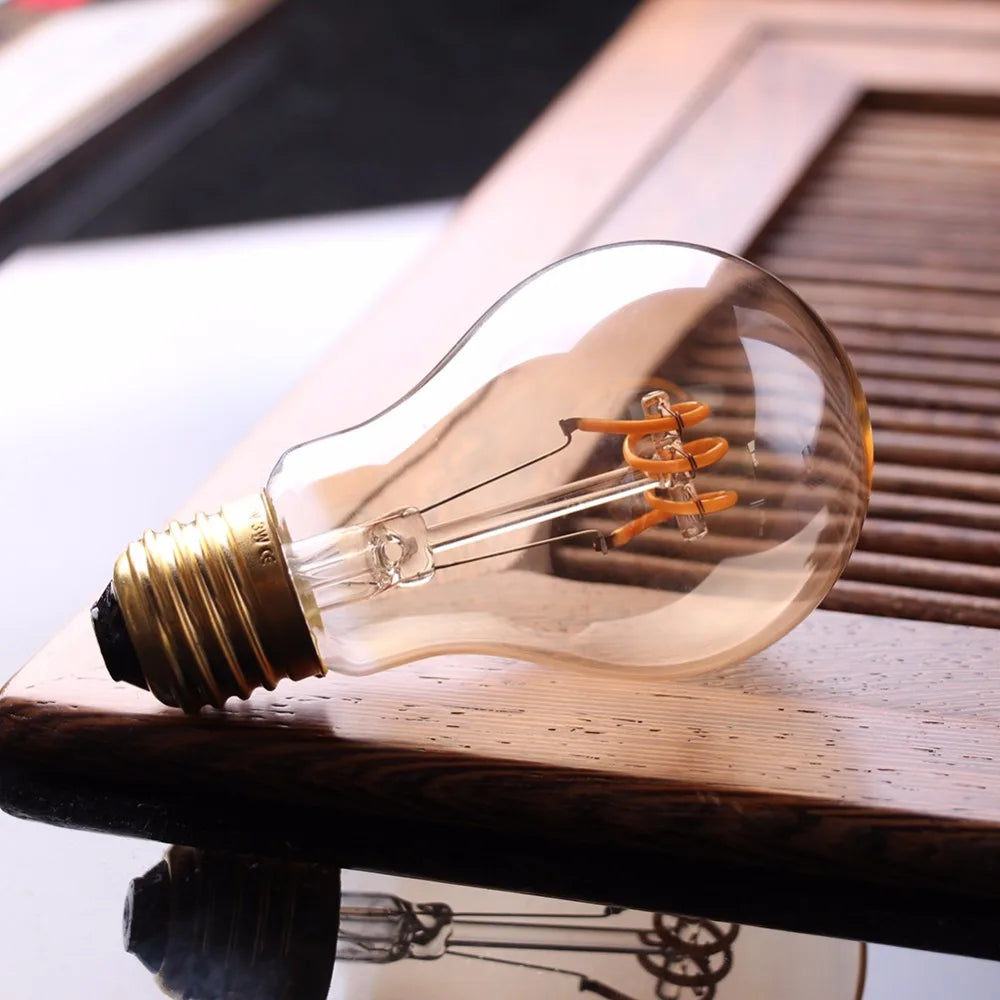 Retro Dimmable LED Edison Bulb with Gold Spiral Filament