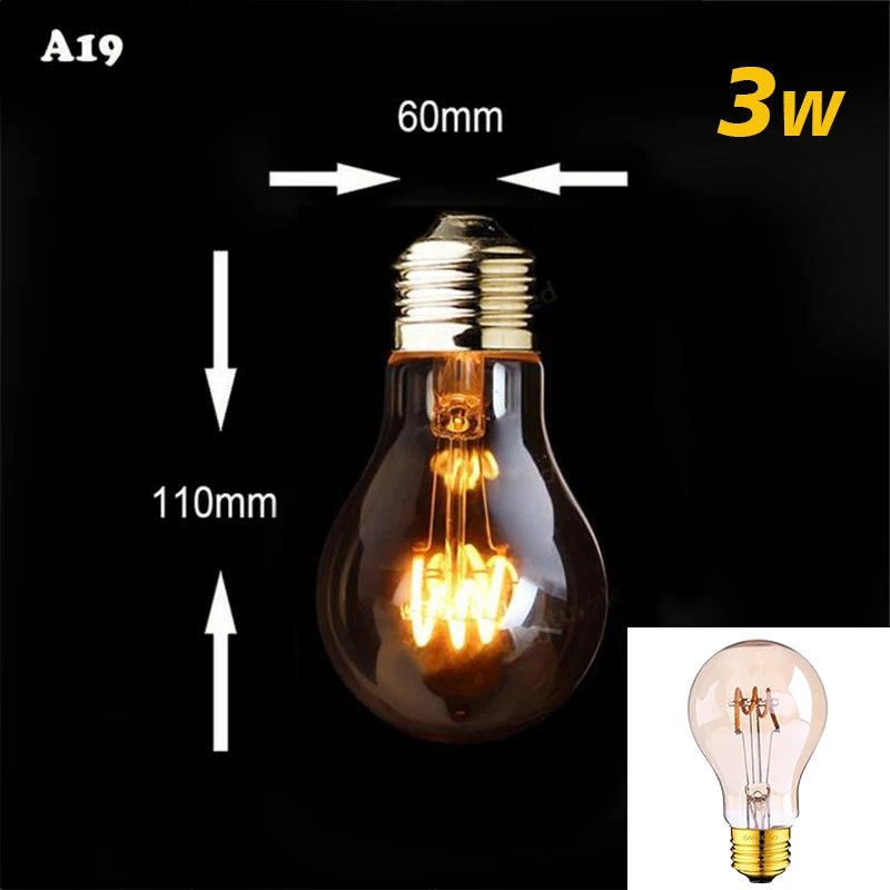 Retro Dimmable LED Edison Bulb with Gold Spiral Filament