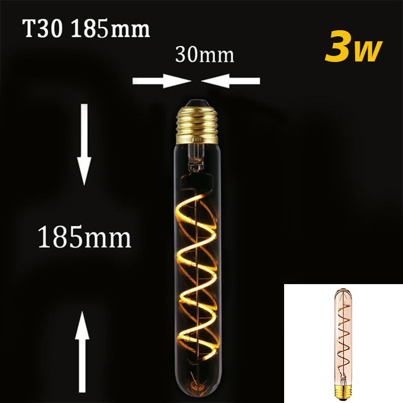 Retro Dimmable LED Edison Bulb with Gold Spiral Filament