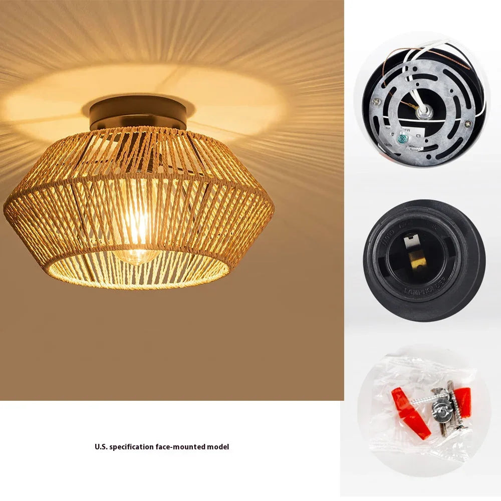 Rattan Ceiling Light Chandelier