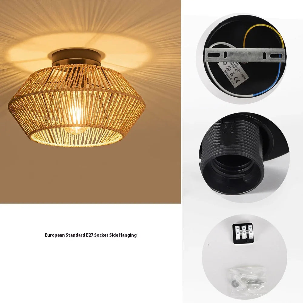 Rattan Ceiling Light Chandelier