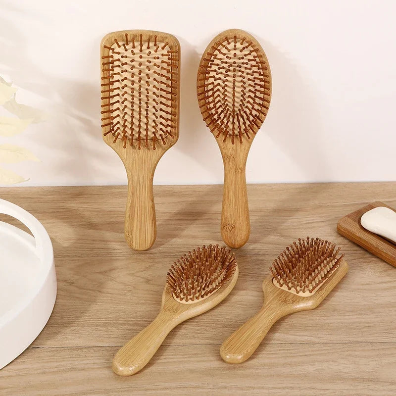 Natural Bamboo Paddle Hair Brush