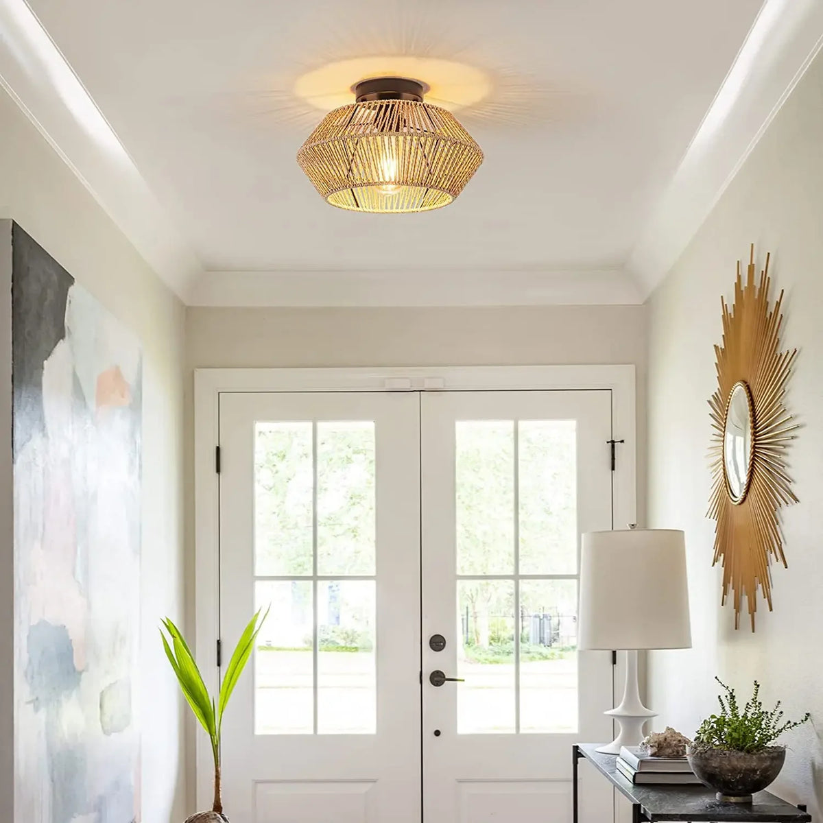Rattan Ceiling Light Chandelier
