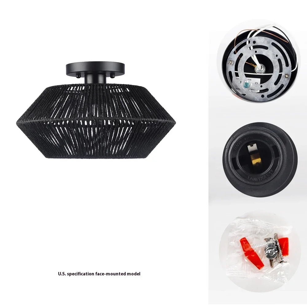 Rattan Ceiling Light Chandelier
