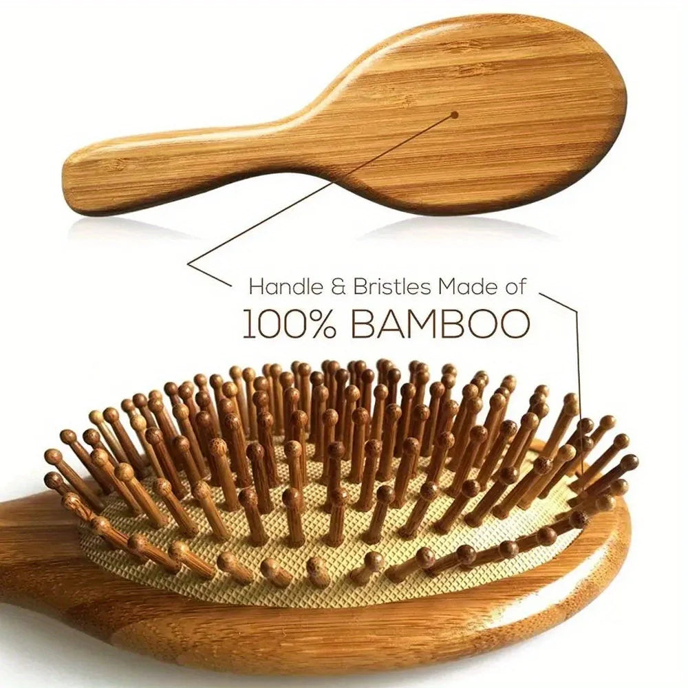 Natural Bamboo Paddle Hair Brush