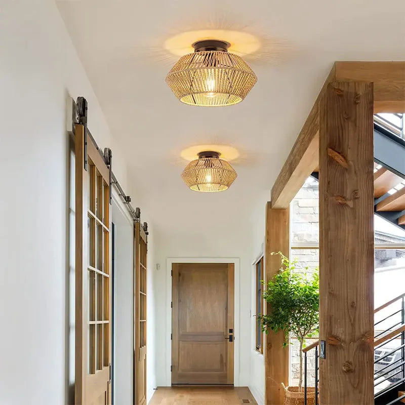 Rattan Ceiling Light Chandelier