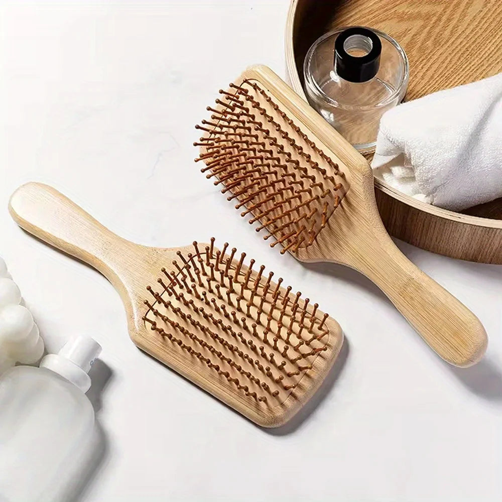 Natural Bamboo Paddle Hair Brush