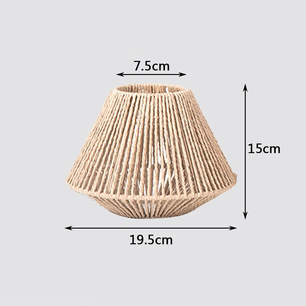 Rattan Geometric Shade Light