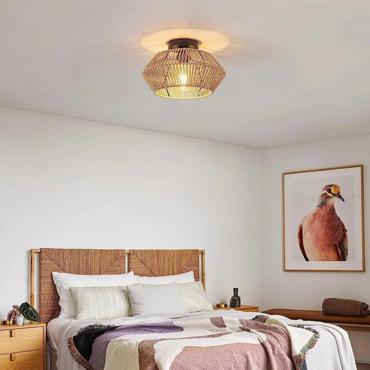 Rattan Ceiling Light Chandelier