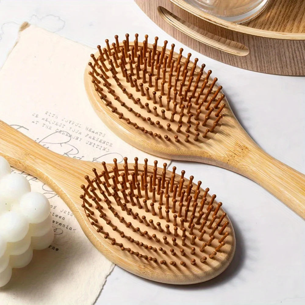 Natural Bamboo Paddle Hair Brush
