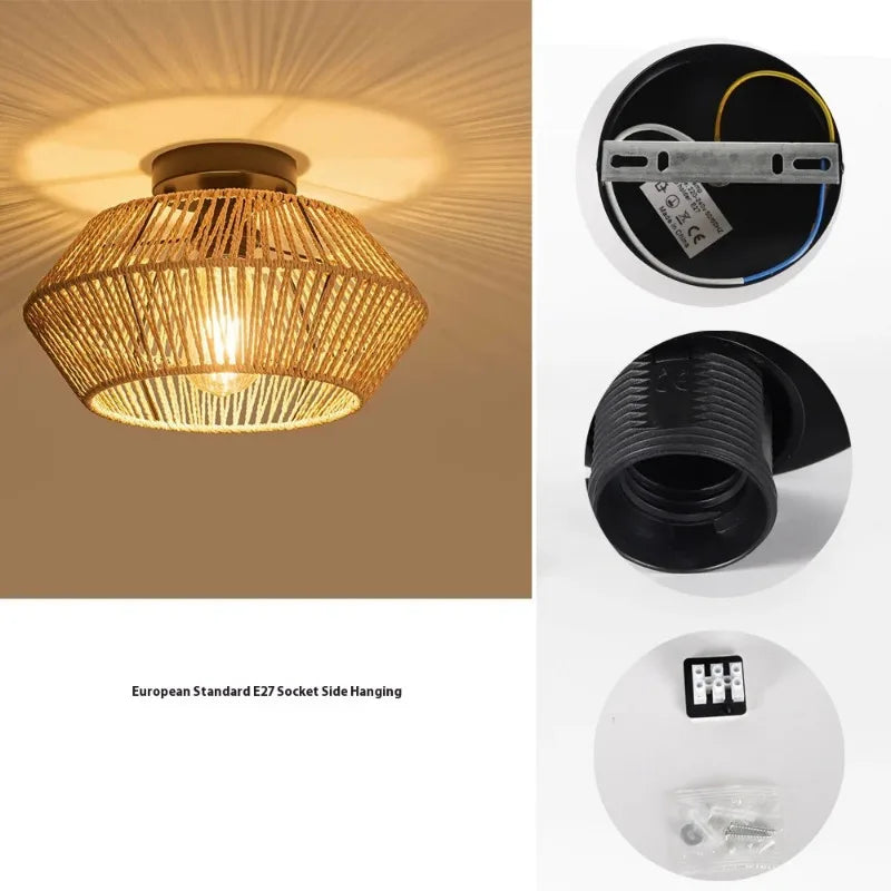 Rattan Ceiling Light Chandelier
