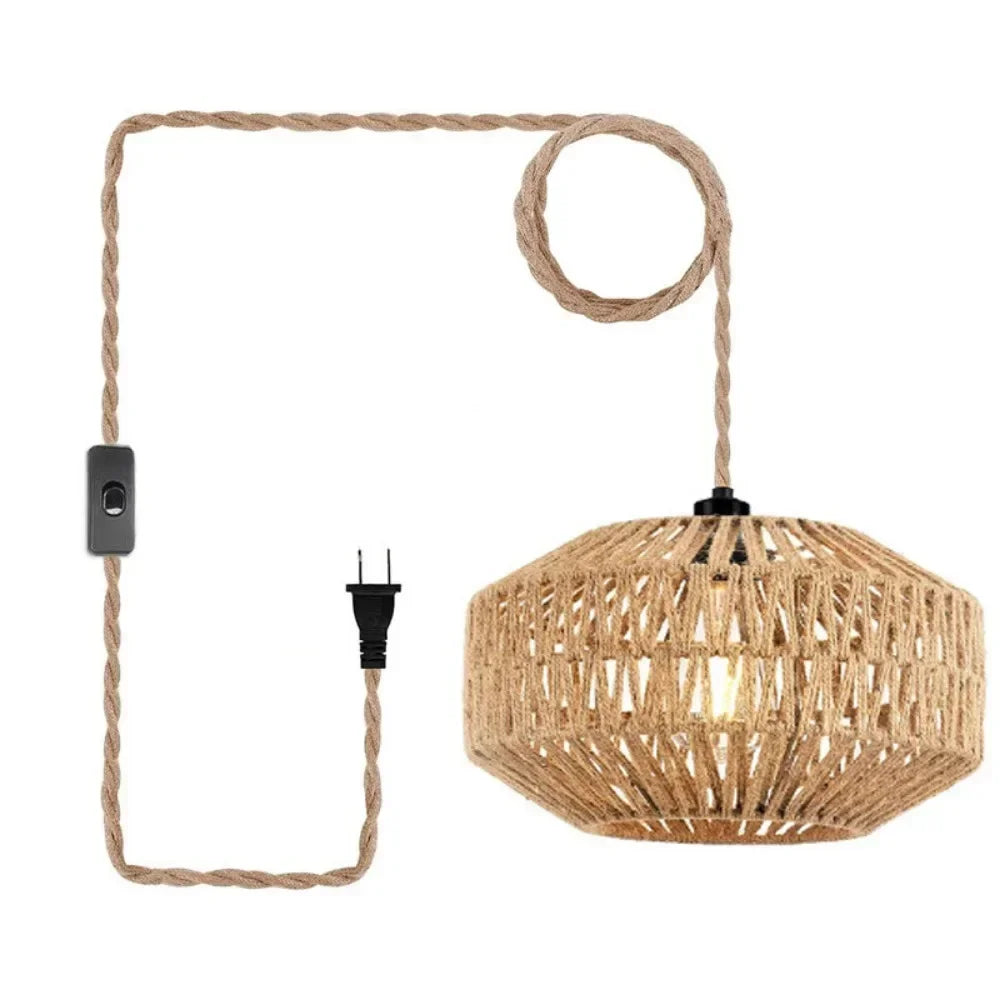 Vintage Rope Style Ceiling Pendant Light