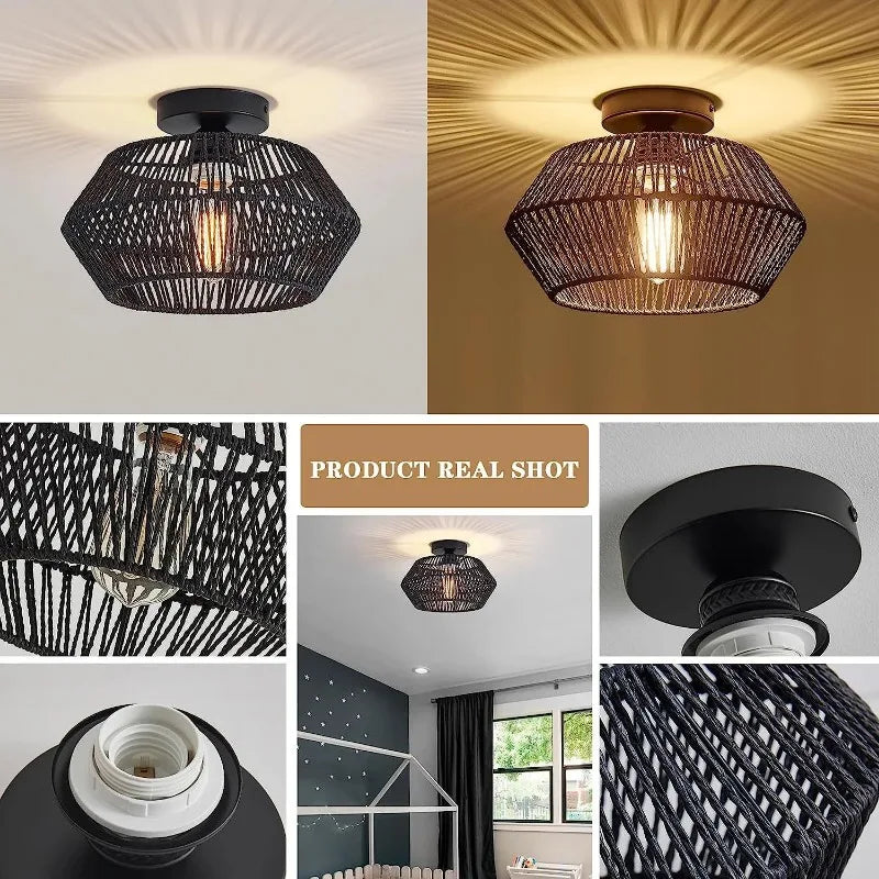 Rattan Ceiling Light Chandelier