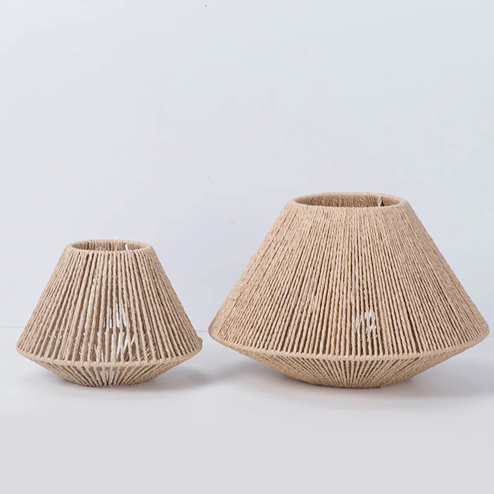 Rattan Geometric Shade Light
