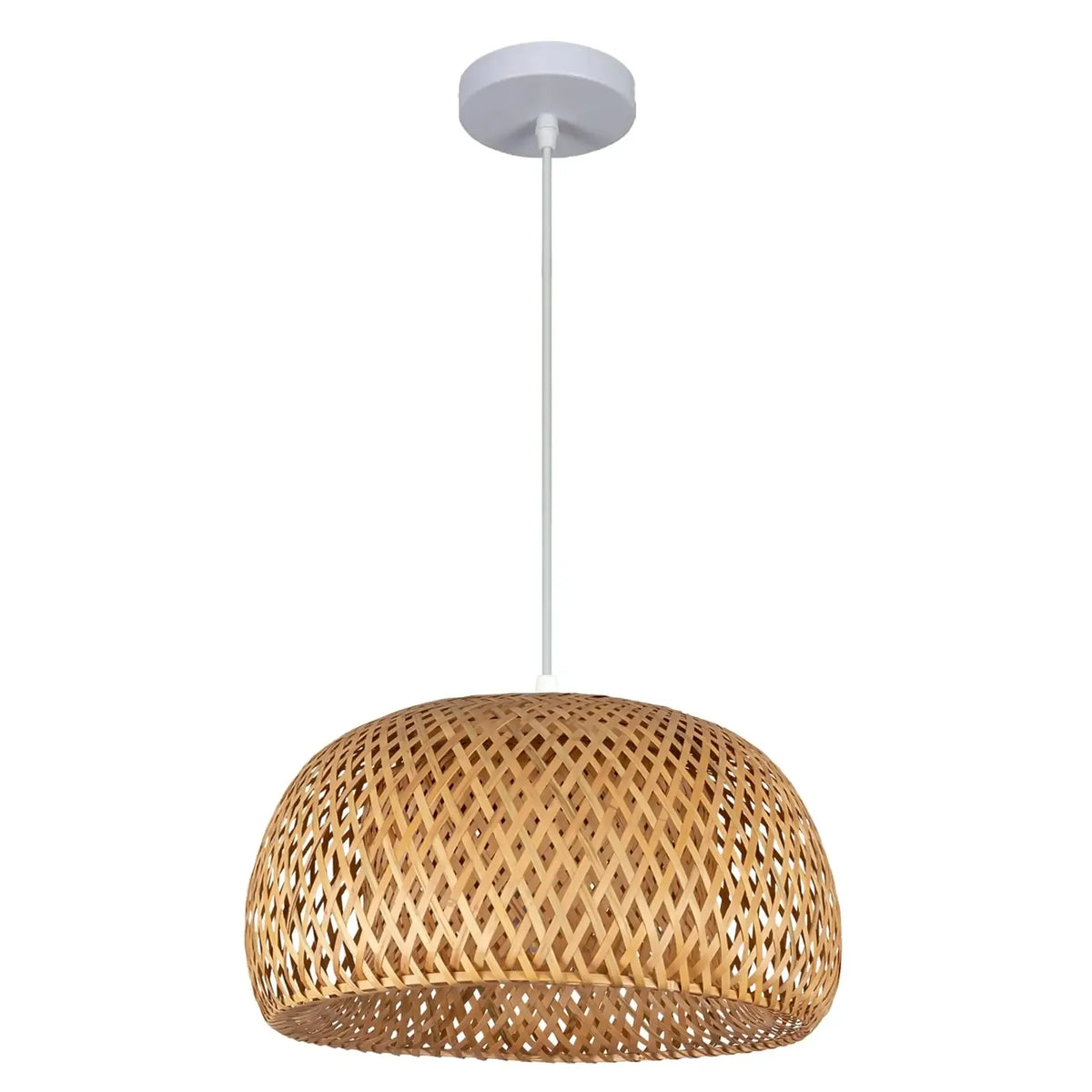 Bamboo Chandelier with Rattan Pattern