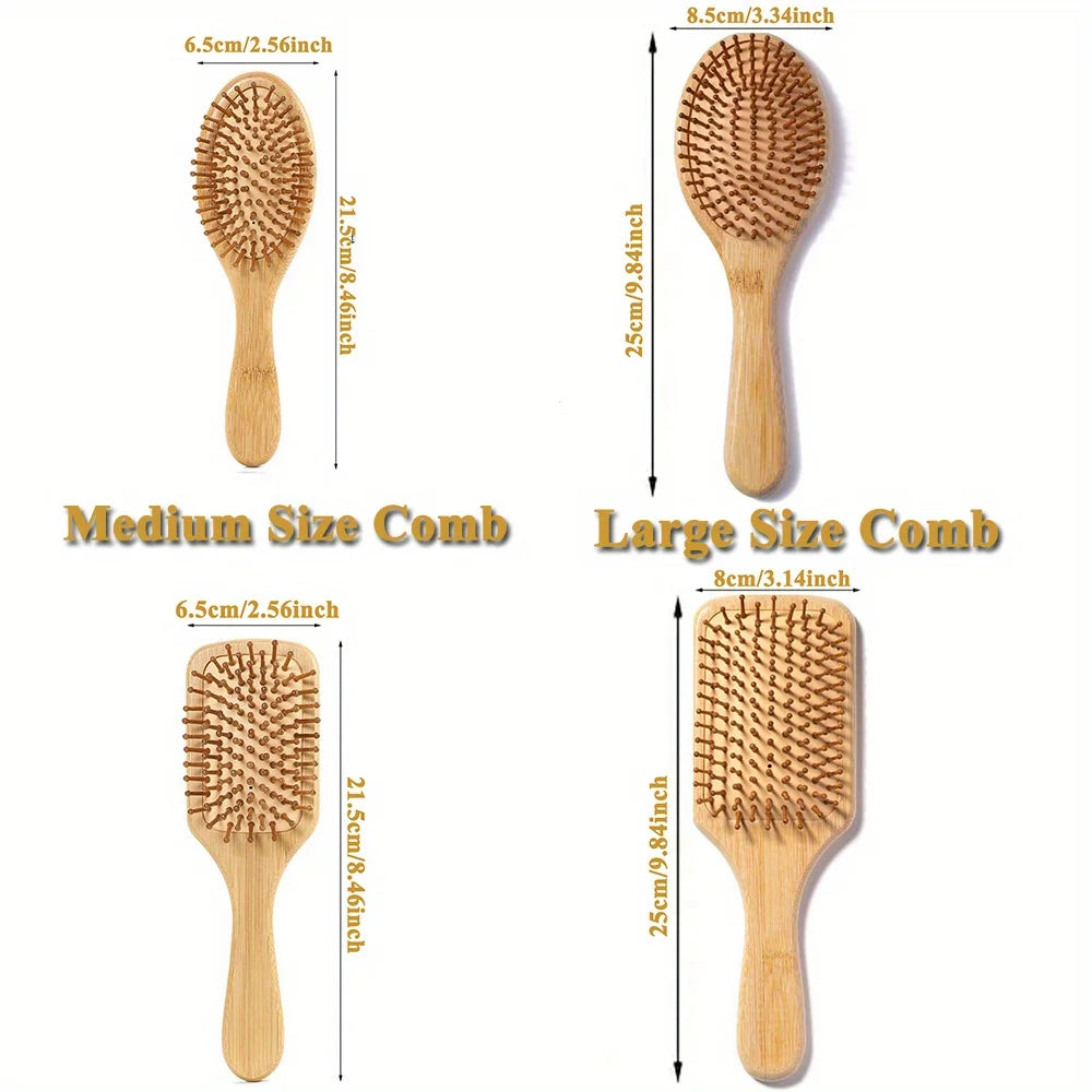 Natural Bamboo Paddle Hair Brush